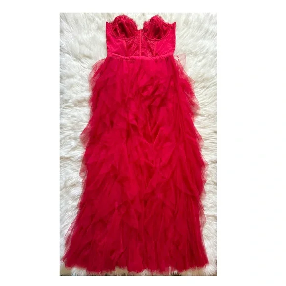 New! FOR LOVE & LEMONS Bustier Gown / Corset Lace Maxi Dress - Picture 7 of 15